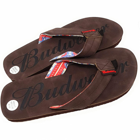 Budweiser Script Logo Men's Flip Flop Sandals
